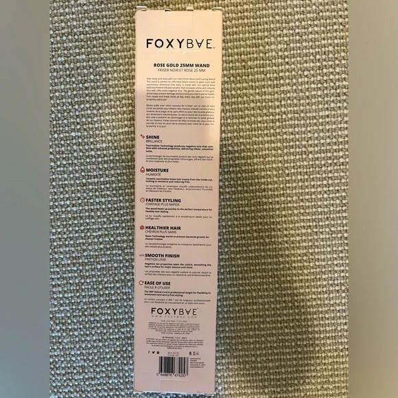 Foxy Bae Black and Rose Gold 25MM Curling Wand - Picture 2 of 3